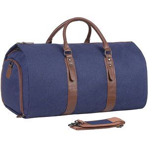 Carry On Garment Bag - Travel Business - Canvas Duffel Bag with Shoe Compartment